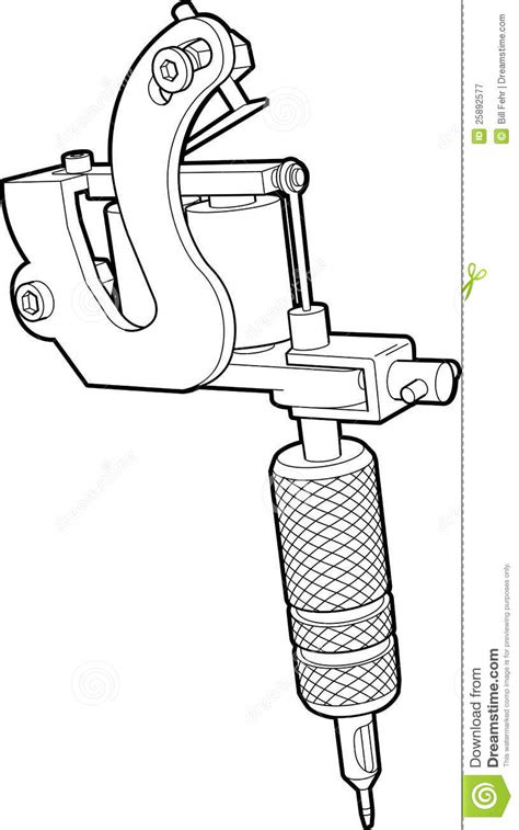 Check spelling or type a new query. Tattoo machine stock vector. Illustration of line ...