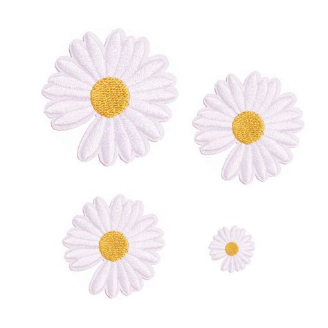 Daisy Iron Applique Applique Ironing Or Sewing Embroidered Etsy