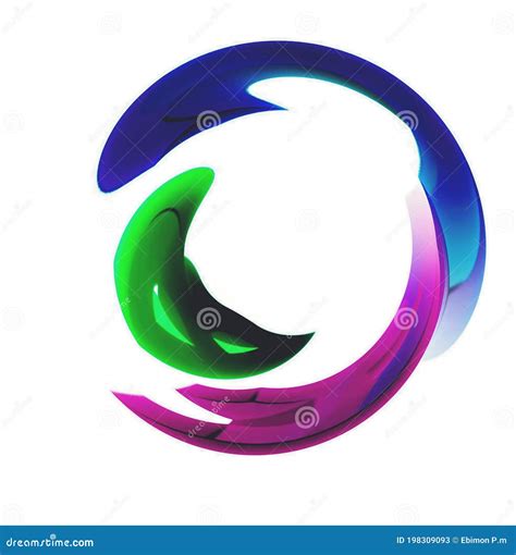Colorful Round Shape Logo Illustration On White Background Stock Image