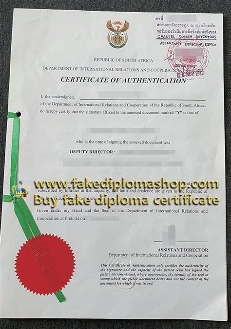 Order A Fake South Africa Authentication Certificate Online Best South