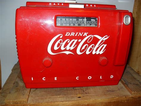 coca cola new cooler radio cassette am fm