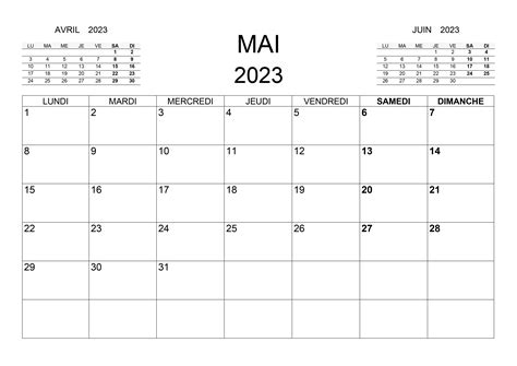 Mai 2023 Calendrier Imprimable 2023 Calendrier Images