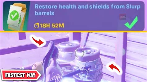 Restore Health And Shields From Slurp Barrels Fortnite Slurp Barrel