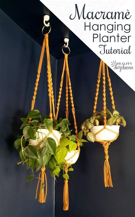 How To Easy Macramè Hanging Planter And Video Reality Daydream