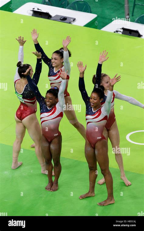Usa Womens Gymnastics Team Wins The Gold Medal At The 2016 Olympic Summer Games ©paul J
