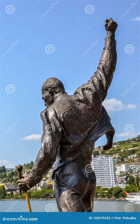 Statue Of Freddie Mercury Singer Of Queen In Montreux Switzerland
