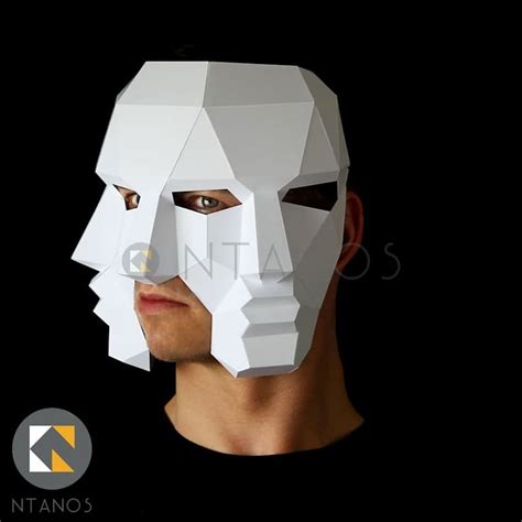 Three Face Mask Make This Mask Yourself With This Template And Card