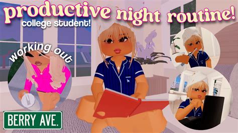 Productive College Night Routine Roblox Berry Avenue Roleplay YouTube