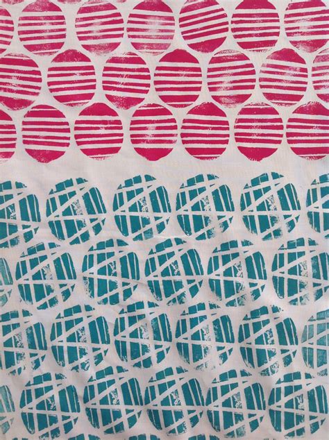 Beautiful Block Printed Fabric Created On One Of Our Make And Do