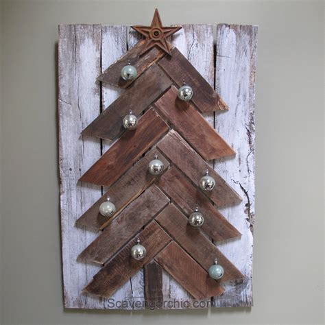 Pallet Wood Christmas Tree Diy Scavenger Chic
