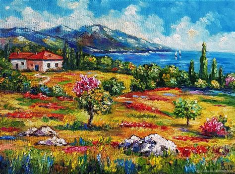 Tuscany Landscape Italy Oil Painting купить на Ярмарке Мастеров