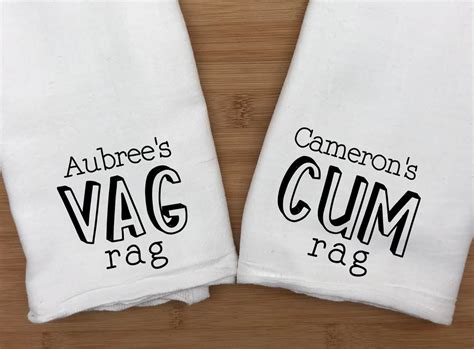 Personalized Name Vag Rag And Cum Rag Set Clean Up Towel Etsy