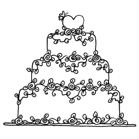 Wedding Cake Black And White Drawing At Getdrawings Free Download
