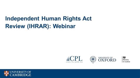 independent review of the human rights act cambridge and oxford webinar 1 june 2021 the
