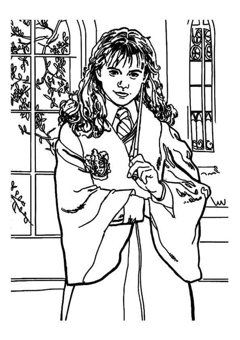 Hermione Granger Coloring Pages Sketch Coloring Page