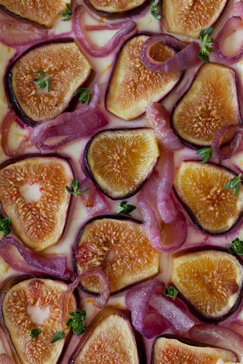 Fig Tart With Caramelized Red Onion Spoon Fork Bacon