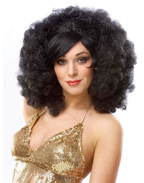 Pop Afro Wig Womens S Disco Costume Afro Wig