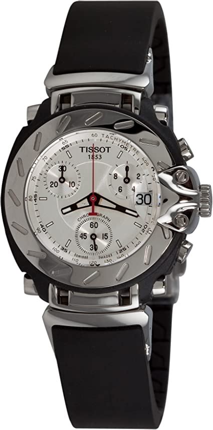 tissot women s t0112171703100 t race chronograph quartz silver dial watch tissot amazon ca
