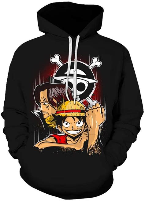 Mens One Piece Luffy Hoodie Anime Characters 3d Printed Cool Loose