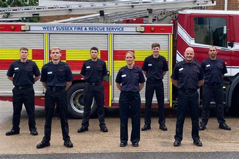 seven new retained firefighters join west sussex fire and rescue service v2 radio sussex