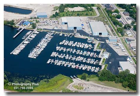Aerial View Of The Great Lakes Marina A Morningstar Marina On Muskegon