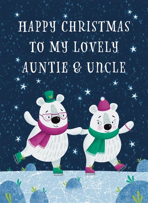 Auntie And Uncle Christmas Card By Hannah Jayne Lewin Illustration Cardly