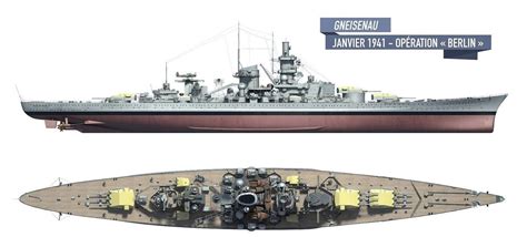 Dkm Gneisenau Scharnhorst Class Battlecruiser Model Ships Navy Ships