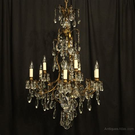 Antiques Atlas French Bronze And Crystal 10 Light Chandelier
