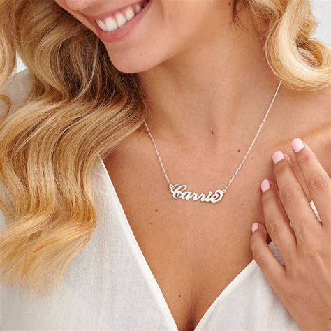 sterling silver carrie style name necklace my name necklace canada