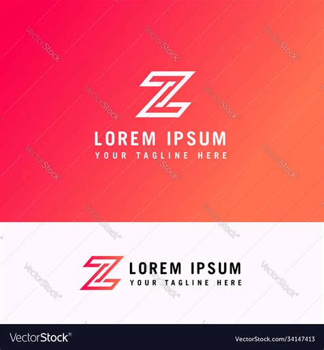 Z Letter Line Logo Design Template Element Vector Image