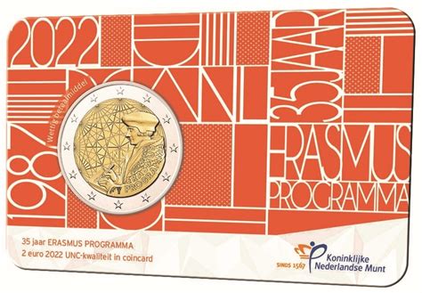 Munt En Postzegelhandel De Dordtse Kil 2 Euro Erasmus 2022