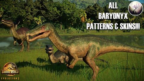 All Baryonyx Skins Showcase Jurassic World Evolution 2 Youtube
