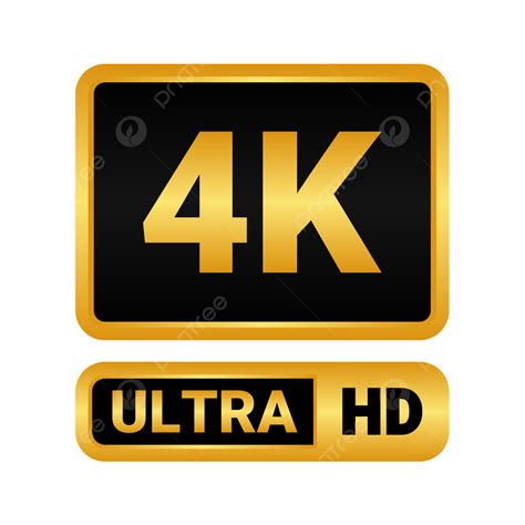 4k Ultra Hd Vector Icon Ultra Hd Resolution Ultra Hd 4k Png And