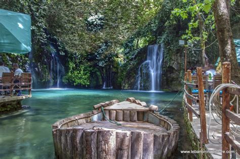 The Famous Blue Water Falls Of Baakline Chouf Waterfall Blue Water