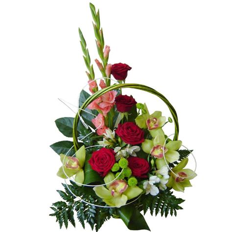 Using greenery or your most abundant flower, create the complete shape of the arrangement. 10 Best images about sympathy arrangements on Pinterest ...