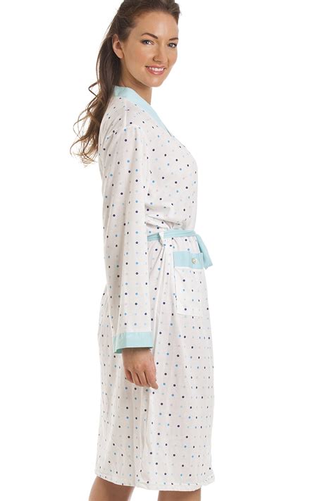 Purchasing cheap wedding dresses uk on 27dress.co.uk. Womens Ladies Spot Print Lightweight Dressing Gown Robe