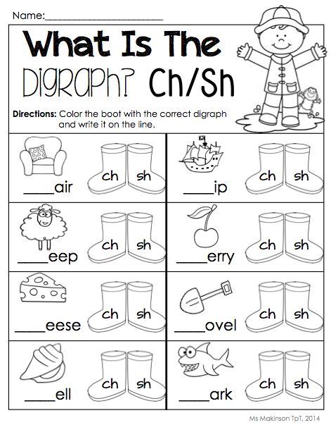 Free Printable Sh Worksheets Learning How To Read Beginning Digraphs