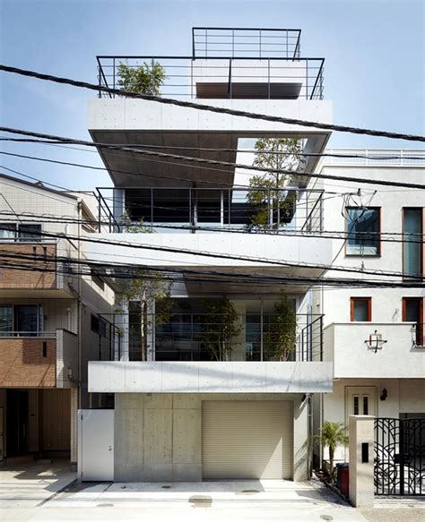 House With Balcony Modern Concept Implemented By Ryo Matsui In Tokyo