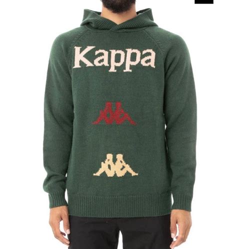 Kappa Mens Kappa Knit Sweater Hoodie Green 381367w