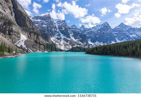 Turquoise Waters Moraine Lake Banff National Stock Photo 1166738731