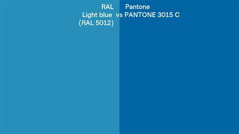 Ral Light Blue Ral 5012 Vs Pantone 3015 C Side By Side Comparison
