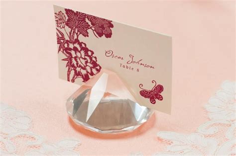 Clear Crystal Place Card Holders Wedding Favor Wedding Decoration