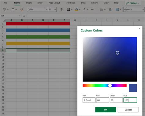 Codes For Excel Colors