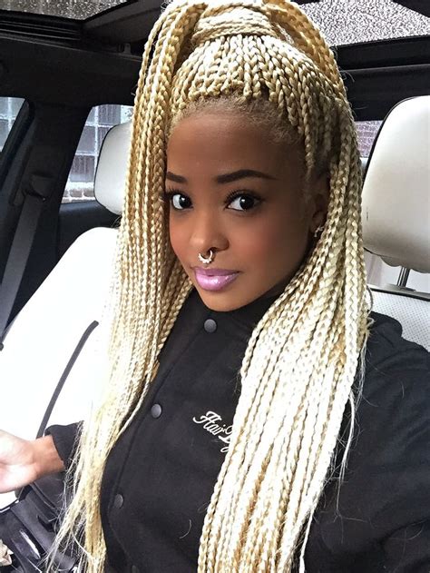 Blonde Box Braids Afro Hairstyle Black Girl Stylin