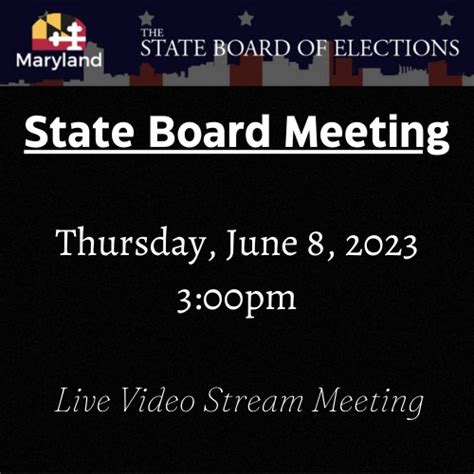 Our State Board Is Maryland State Board Of Elections