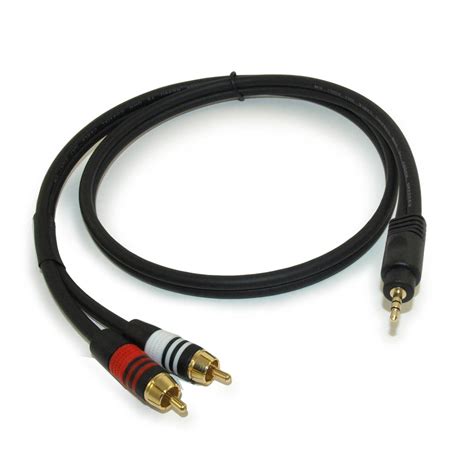 My Cable Mart 3ft 35mm Premium Mini Stereo Trs Male To 2 Rca Male