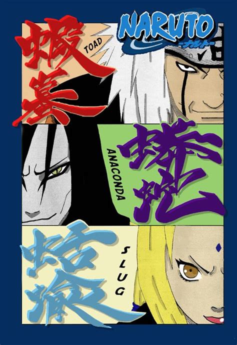 The Three Legendary Sannin By Aurore22 On Deviantart Anime Anime