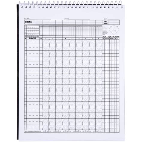 How To Use A Softball Score Book Templates Sample Printables