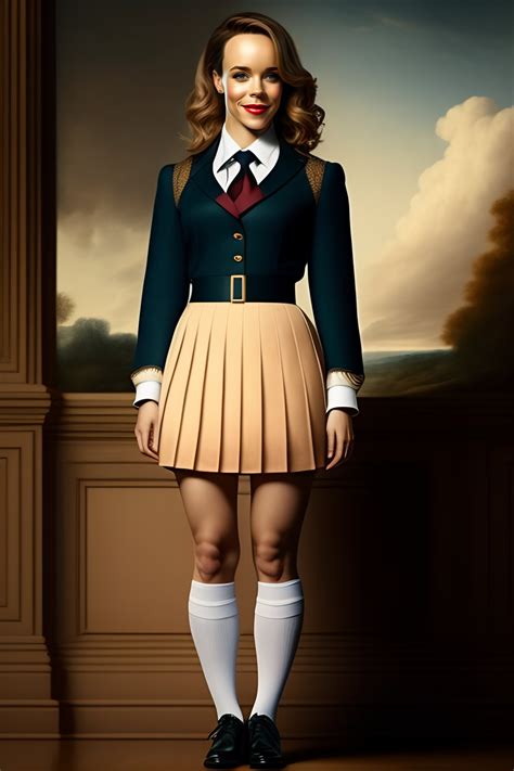 Lexica Rachel Mcadams Un School Uniform Seifuku Pleated Miniskirt Overknee Socks By
