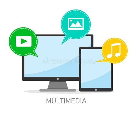 Vector Concept Of Multimedia Files And Multimedia Communication Vector